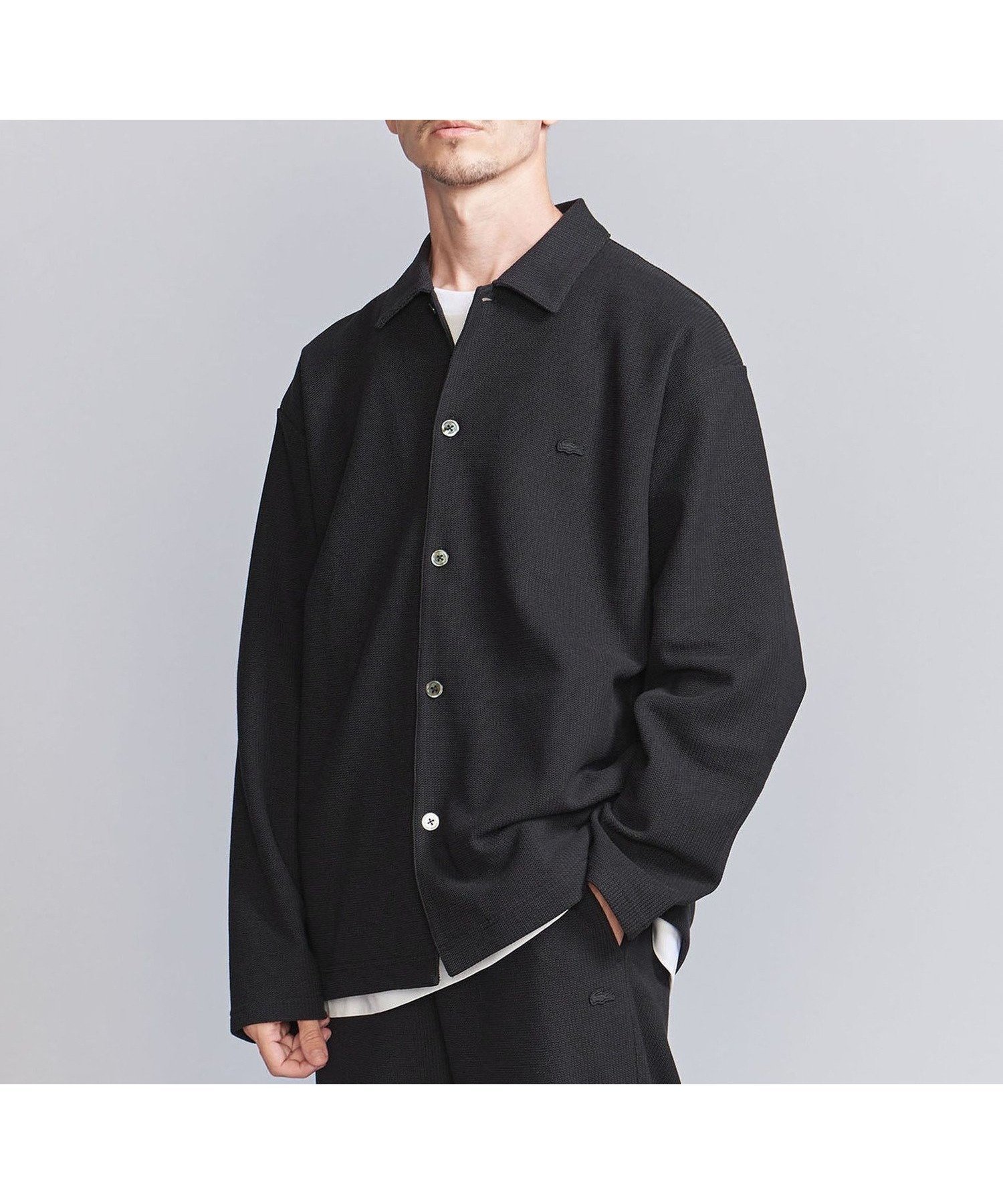 【ビューティ&ユース ユナイテッドアローズ/BEAUTY&YOUTH / UNITED ARROWS / MEN】のLACOSTE for BEAUTY YOUTH 1トーン シャツ ジャケット 人気、トレンドファッション・服の通販 founy(ファニー) 　ファッション　Fashion　メンズファッション　MEN　カーディガン　Cardigan　シンプル　Simple　ジャケット　Jacket　ジャージ　Jersey　パターン　Pattern　ポケット　Pocket　今季　This Season　別注　Special Order　鹿の子　Pique　 other-1|ID: prp329100004162812 ipo3291000000029549804