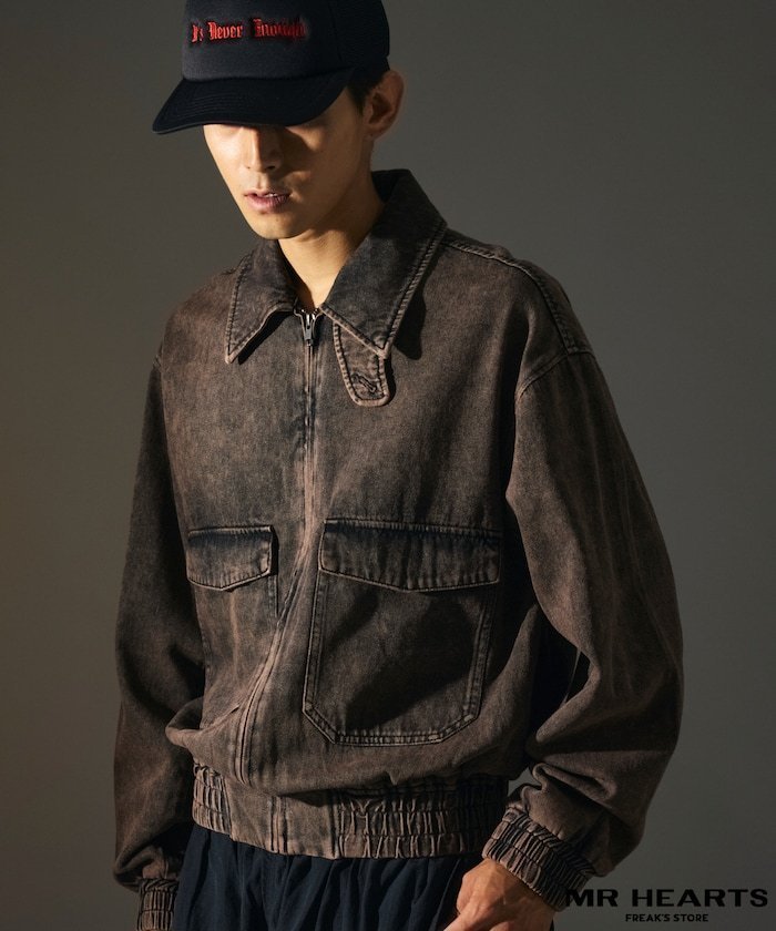 【フリークスストア/FREAK'S STORE】のMR HEARTS ミスターハーツ VINTAGE WASH DENIM ZIP BLOUSON 【限定展開】 インテリア・キッズ・メンズ・レディースファッション・服の通販 founy(ファニー) 　ファッション　Fashion　レディースファッション　WOMEN　アウター　Coat Outerwear　ブルゾン　Blouson/Jackets　A/W・秋冬　Aw・Autumn/Winter・Fw・Fall-Winter　冬　Winter　おすすめ　Recommend　インナー　Inner　クラシック　Classic　ショート　Short　トレンド　Trend　バランス　Balance　ベーシック　Basic　ボトム　Bottom　ブラウン|ID: prp329100004162893 ipo3291000000028753608