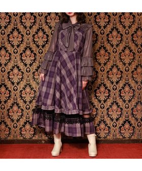 【アクシーズファム/axes femme】のタータンチェックジャンスカ 人気、トレンドファッション・服の通販 founy(ファニー) ファッション Fashion レディースファッション WOMEN インナー Inner クラシカル Classical スタッズ Studs フロント Front ロング Long |ID:prp329100004163020