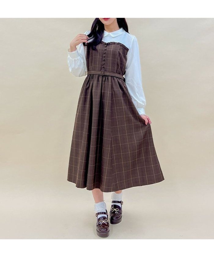 【アクシーズファム/axes femme】のビスチェ切り替えワンピース インテリア・キッズ・メンズ・レディースファッション・服の通販 founy(ファニー) https://founy.com/ ファッション Fashion レディースファッション WOMEN ワンピース Dress おすすめ Recommend インナー Inner ガーリー Girly クラシカル Classical ビスチェ Bustier 冬 Winter 春 Spring 羽織 Haori |ID: prp329100004163035 ipo3291000000028754456