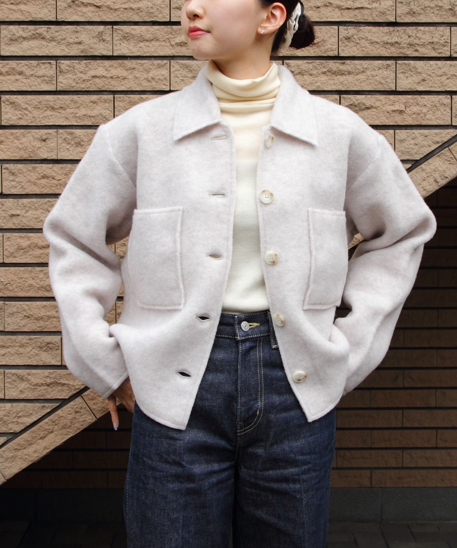 【その他のブランド/Other】のMEYAME/LIGHT WOOL SHORT JACKET インテリア・キッズ・メンズ・レディースファッション・服の通販 founy(ファニー) 　ファッション　Fashion　レディースファッション　WOMEN　アウター　Coat Outerwear　ジャケット　Jackets　GRY|ID: prp329100004163086 ipo3291000000028754934