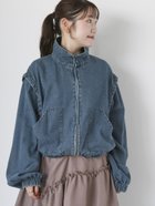 【エヘカソポ/ehka sopo】の袖取り外しデニムブルゾン 人気、トレンドファッション・服の通販 founy(ファニー) ファッション Fashion レディースファッション WOMEN アウター Coat Outerwear ブルゾン Blouson/Jackets デニム Denim フロント Front ブルゾン Blouson ヴィンテージ Vintage thumbnail ブルー|ID: prp329100004163110 ipo3291000000028755051