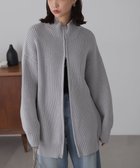 【フリーズマート/FREE'S MART】のジップニットミニワンピース 人気、トレンドファッション・服の通販 founy(ファニー) ファッション Fashion レディースファッション WOMEN ワンピース Dress カーディガン Cardigan ジップ Zip スリット Slit デニム Denim フロント Front ロング Long 畦 Ridge thumbnail グレー|ID: prp329100004163120 ipo3291000000028755099