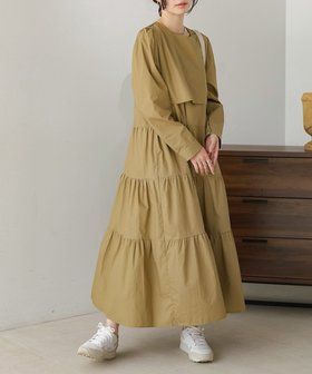 【ブージュルード/Bou Jeloud】のティアードフレアワンピース 人気、トレンドファッション・服の通販 founy(ファニー) ファッション Fashion レディースファッション WOMEN ワンピース Dress おすすめ Recommend ギャザー Gather ショート Short スニーカー Sneakers スリーブ Sleeve ティアード Tiered バランス Balance フェミニン Feminine フロント Front ロング Long 秋 Autumn/Fall 長袖 Long Sleeve |ID:prp329100004163155