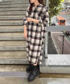 【イング/INGNI】 BackドロストBIGシャツOP人気、トレンドファッション・服の通販 founy(ファニー) ファッション Fashion レディースファッション WOMEN トップス・カットソー Tops/Tshirt シャツ/ブラウス Shirts/Blouses ギャザー Gather スマホ Smartphone チェック Check ビッグ Big |ID:prp329100004163191