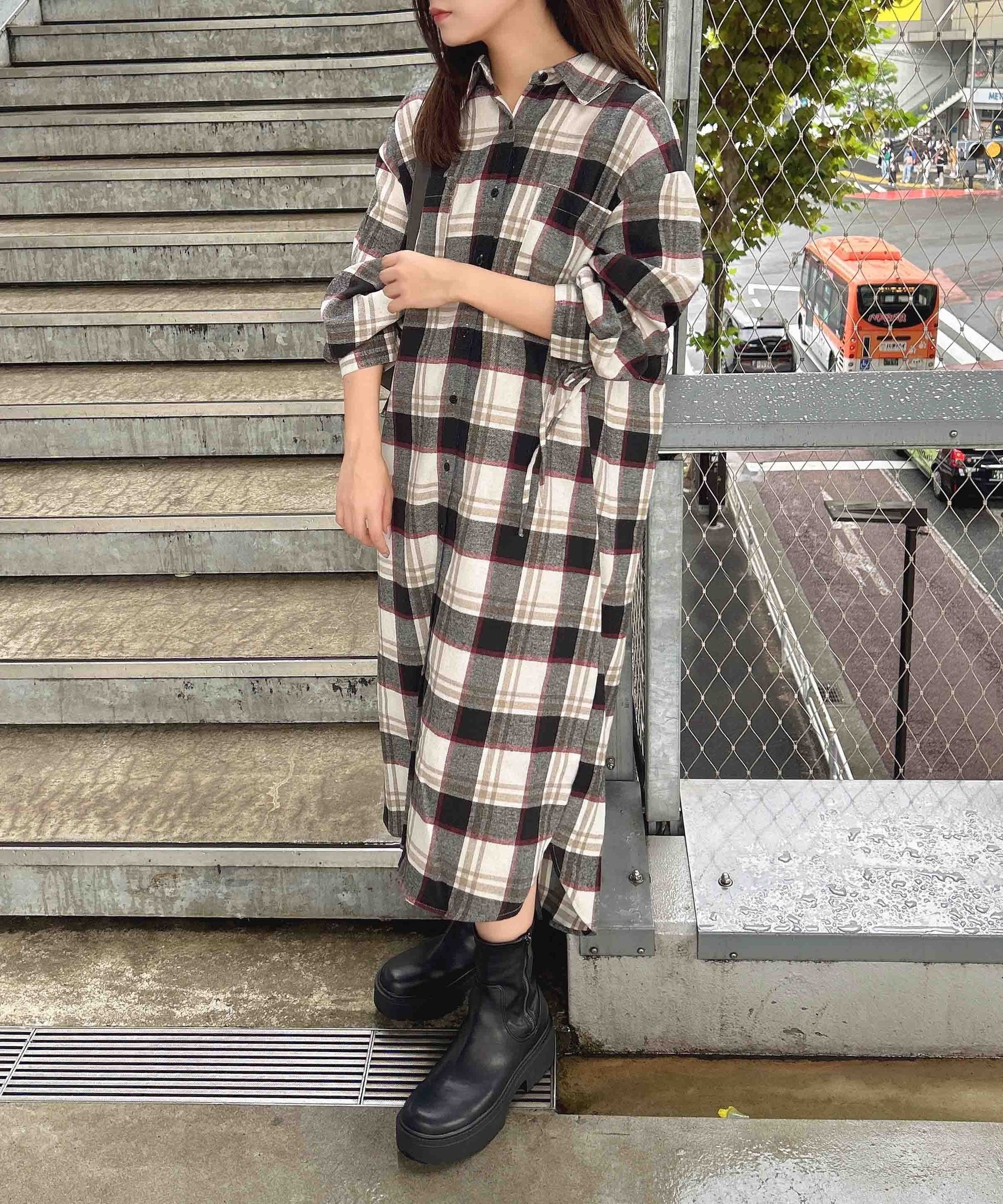 【イング/INGNI】のBackドロストBIGシャツOP 人気、トレンドファッション・服の通販 founy(ファニー) 　ファッション　Fashion　レディースファッション　WOMEN　トップス・カットソー　Tops/Tshirt　シャツ/ブラウス　Shirts/Blouses　ギャザー　Gather　スマホ　Smartphone　チェック　Check　ビッグ　Big　 other-1|ID: prp329100004163191 ipo3291000000029505866