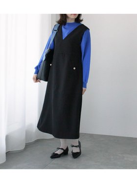 【テチチ/Te chichi】のVネックジャンパースカート 人気、トレンドファッション・服の通販 founy(ファニー) ファッション Fashion レディースファッション WOMEN スカート Skirt シンプル Simple エレガント 上品 Elegant |ID:prp329100004163205