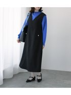 【テチチ/Te chichi】のVネックジャンパースカート 人気、トレンドファッション・服の通販 founy(ファニー) ファッション Fashion レディースファッション WOMEN スカート Skirt シンプル Simple エレガント 上品 Elegant thumbnail ブラック|ID: prp329100004163205 ipo3291000000028865065