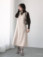 【テチチ/Te chichi】のVネックジャンパースカート 人気、トレンドファッション・服の通販 founy(ファニー) ファッション Fashion レディースファッション WOMEN スカート Skirt シンプル Simple エレガント 上品 Elegant thumbnail ベージュ|ID: prp329100004163205 ipo3291000000028865066