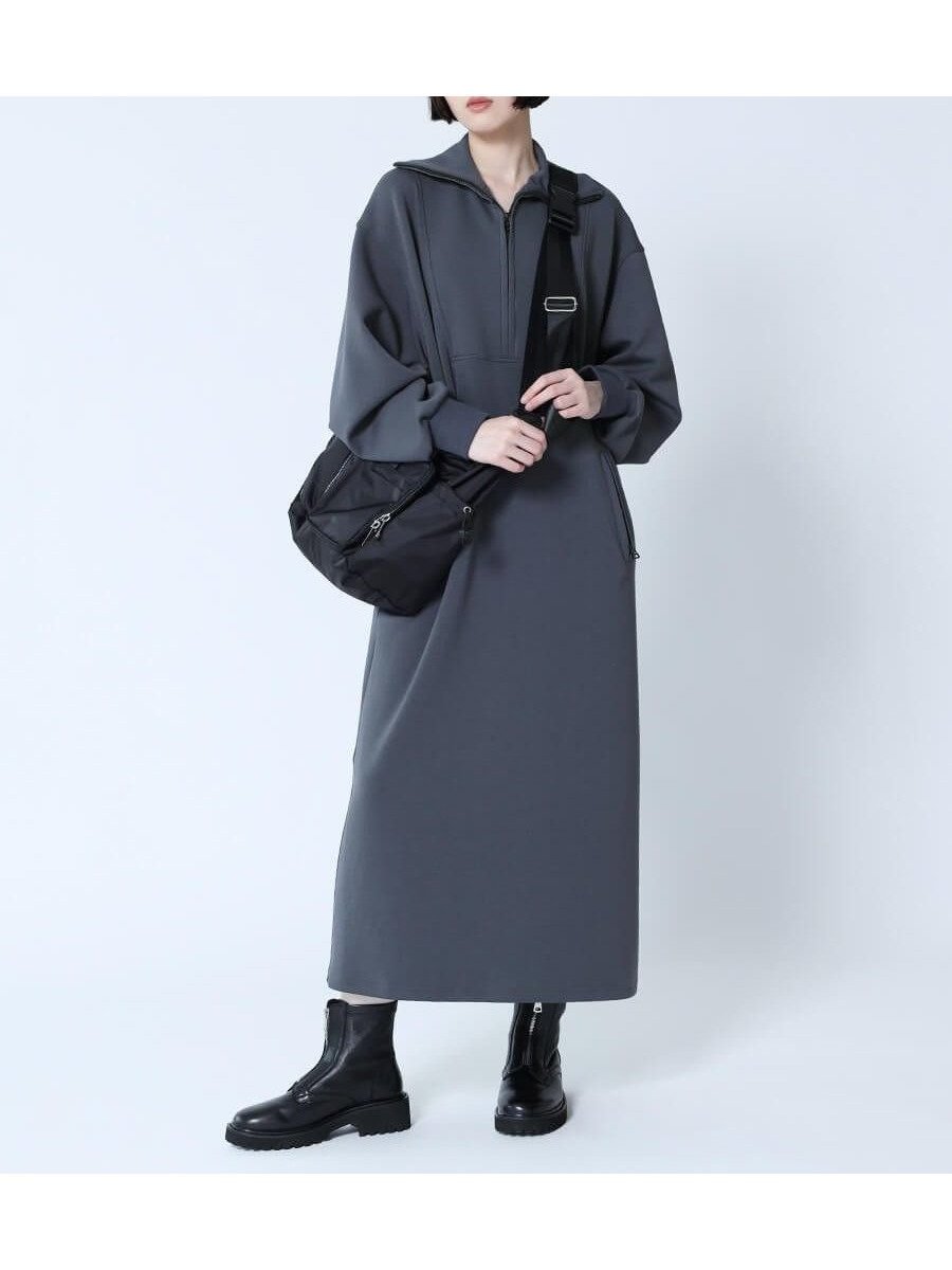 【ラシュッド/LASUD】のボンディングジップワンピース 人気、トレンドファッション・服の通販 founy(ファニー) 　ファッション　Fashion　レディースファッション　WOMEN　ワンピース　Dress　A/W・秋冬　Aw・Autumn/Winter・Fw・Fall-Winter　おすすめ　Recommend　ボンディング　Bonding　ポケット　Pocket　 other-1|ID: prp329100004163215 ipo3291000000028755585