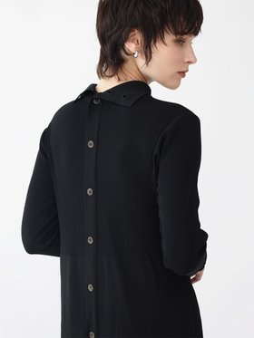 【ラシュッド/LASUD】のAga Black バックボタンニットワンピース 人気、トレンドファッション・服の通販 founy(ファニー) ファッション Fashion レディースファッション WOMEN ワンピース Dress ニットワンピース Knit Dresses なめらか Smooth バランス Balance フィット Fit マーメイド Mermaid |ID:prp329100004163216