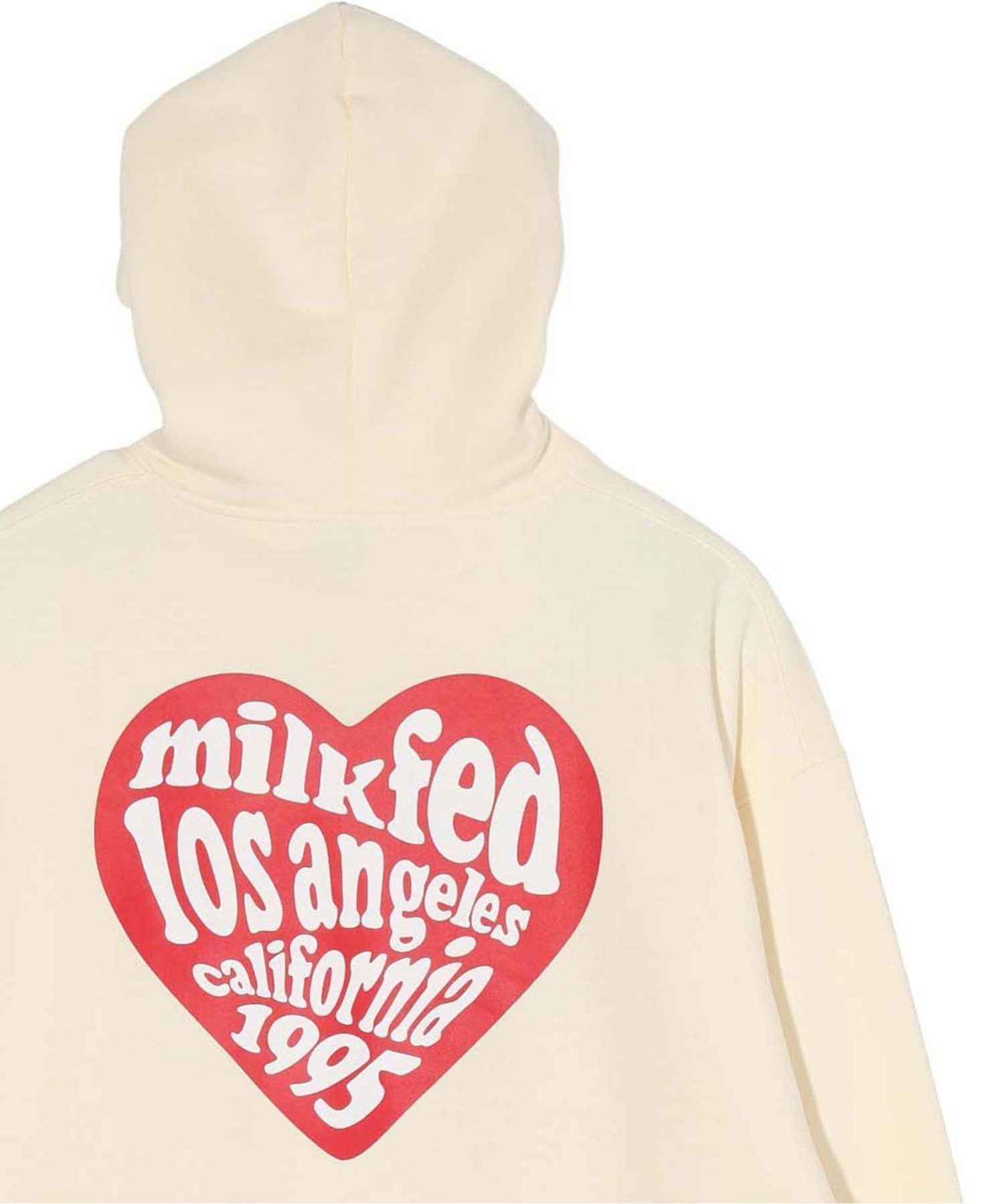 【ミルクフェド/MILKFED.】のLOGO IN HEART SWEAT HOODIE インテリア・キッズ・メンズ・レディースファッション・服の通販 founy(ファニー) 　ファッション　Fashion　レディースファッション　WOMEN　トップス・カットソー　Tops/Tshirt　パーカ　Sweats　スウェット　Sweat　グラフィック　Graphic　トレンド　Trend　プリント　Print　定番　Standard　OFF WHITE|ID: prp329100004163253 ipo3291000000028755810