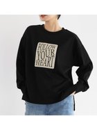 【ラシュッド/LASUD】のファーワッペンラウンドヘムロンT 人気、トレンドファッション・服の通販 founy(ファニー) ファッション Fashion レディースファッション WOMEN トップス・カットソー Tops/Tshirt ロング / Tシャツ T-Shirts デニム Denim フェミニン Feminine thumbnail ブラック|ID: prp329100004163463 ipo3291000000028757022