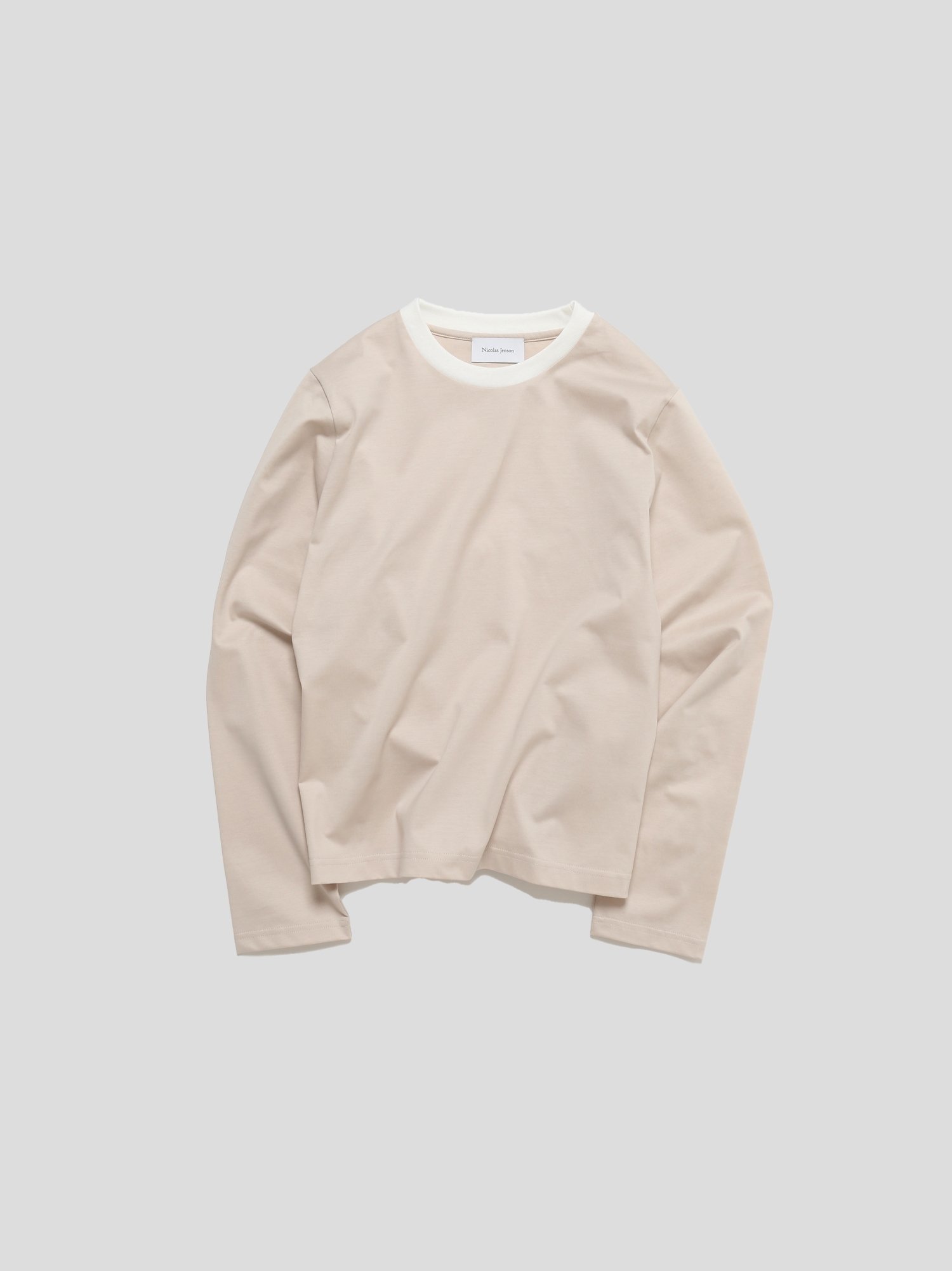 【その他のブランド/Other】のTwoToneCrewNeckLongSleeve インテリア・キッズ・メンズ・レディースファッション・服の通販 founy(ファニー) 　ファッション　Fashion　レディースファッション　WOMEN　トップス・カットソー　Tops/Tshirt　インナー　Inner　カットソー　Cut And Sew　レギュラー　Regular　ロング　Long　BEIGE×WHITE|ID: prp329100004163479 ipo3291000000028757132