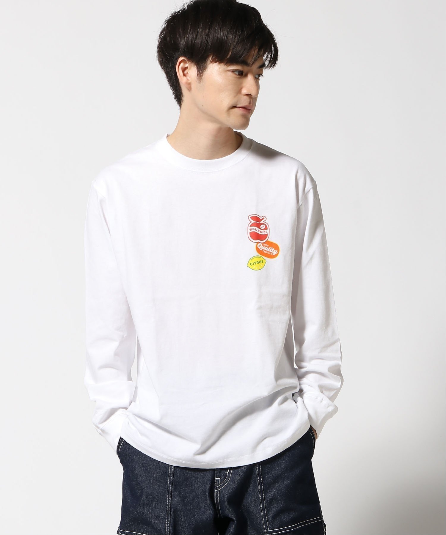 【ハフ/HUF】のFRUITSTAND LS TEE HUF ハフ 長袖Tシャツ ロンT インテリア・キッズ・メンズ・レディースファッション・服の通販 founy(ファニー) 　ファッション　Fashion　レディースファッション　WOMEN　トップス・カットソー　Tops/Tshirt　シャツ/ブラウス　Shirts/Blouses　ロング / Tシャツ　T-Shirts　長袖　Long Sleeve　WHITE|ID: prp329100004163516 ipo3291000000028757421