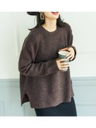 【コカ/COCA】のヤック風フワフワクルーネックプルオーバーニット 人気、トレンドファッション・服の通販 founy(ファニー) ファッション Fashion レディースファッション WOMEN トップス・カットソー Tops/Tshirt ニット Knit Tops プルオーバー Pullover ポケット Pocket リラックス Relax thumbnail Brown|ID: prp329100004163520 ipo3291000000028757490