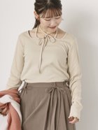 【エヘカソポ/ehka sopo】のバックリボンカットソー 人気、トレンドファッション・服の通販 founy(ファニー) ファッション Fashion レディースファッション WOMEN トップス・カットソー Tops/Tshirt カットソー Cut and Sewn カットソー Cut And Sew シンプル Simple リボン Ribbon thumbnail ベージュ|ID: prp329100004163579 ipo3291000000028810310