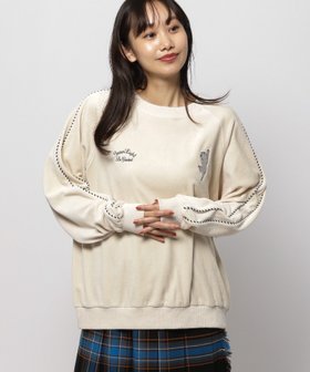 【ニコアンド/niko and】 刺繍ベロアラインプルオーバー人気、トレンドファッション・服の通販 founy(ファニー) ファッション Fashion レディースファッション WOMEN トップス・カットソー Tops/Tshirt プルオーバー Pullover ベロア Velour おすすめ Recommend フリル Frills プリーツ Pleats ベロア Velor ワンポイント One Point 秋 Autumn/Fall |ID:prp329100004163636