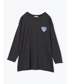 【その他のブランド/Other】のハートロゴラメ発砲プリントロングTシャツ 黒|ID: prp329100004163711 ipo3291000000028758915