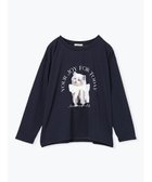 【その他のブランド/Other】のキャット×リボンロングTシャツ 人気、トレンドファッション・服の通販 founy(ファニー) ファッション Fashion レディースファッション WOMEN トップス・カットソー Tops/Tshirt シャツ/ブラウス Shirts/Blouses ロング / Tシャツ T-Shirts おすすめ Recommend キャップ Cap シフォン Chiffon シンプル Simple スニーカー Sneakers フリル Frills プリント Print プリーツ Pleats リボン Ribbon ロング Long 猫 Cat thumbnail 紺|ID: prp329100004163712 ipo3291000000028758918