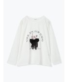 【その他のブランド/Other】のキャット×リボンロングTシャツ 人気、トレンドファッション・服の通販 founy(ファニー) ファッション Fashion レディースファッション WOMEN トップス・カットソー Tops/Tshirt シャツ/ブラウス Shirts/Blouses ロング / Tシャツ T-Shirts おすすめ Recommend キャップ Cap シフォン Chiffon シンプル Simple スニーカー Sneakers フリル Frills プリント Print プリーツ Pleats リボン Ribbon ロング Long 猫 Cat thumbnail オフホワイト|ID: prp329100004163712 ipo3291000000028758919