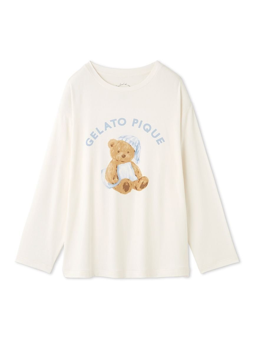 【ジェラート ピケ/gelato pique】のGOOD NIGHT BEAR柄ワンポイントロンT 人気、トレンドファッション・服の通販 founy(ファニー) 　ファッション　Fashion　レディースファッション　WOMEN　トップス・カットソー　Tops/Tshirt　ロング / Tシャツ　T-Shirts　リラックス　Relax　ロング　Long　ワンポイント　One Point　秋　Autumn/Fall　 other-1|ID: prp329100004163723 ipo3291000000028758981