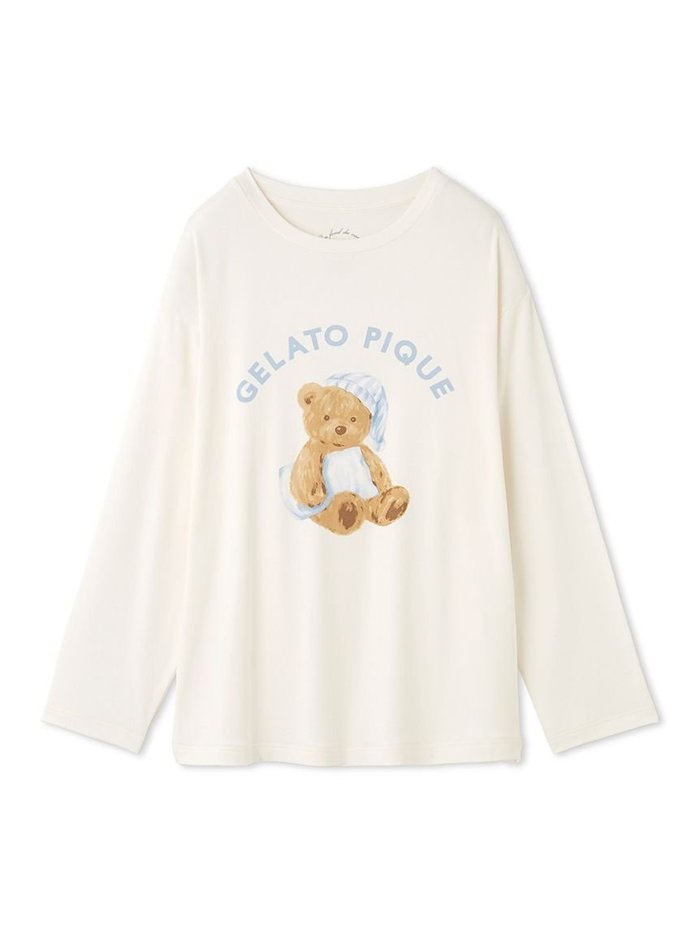 【ジェラート ピケ/gelato pique】のGOOD NIGHT BEAR柄ワンポイントロンT インテリア・キッズ・メンズ・レディースファッション・服の通販 founy(ファニー) https://founy.com/ ファッション Fashion レディースファッション WOMEN トップス・カットソー Tops/Tshirt ロング / Tシャツ T-Shirts リラックス Relax ロング Long ワンポイント One Point 秋 Autumn/Fall |ID: prp329100004163723 ipo3291000000029045178