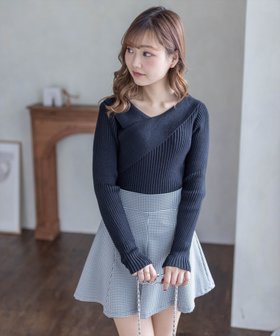 【クリア/clear】のアシンメトリークロスネックニットトップス 人気、トレンドファッション・服の通販 founy(ファニー) ファッション Fashion レディースファッション WOMEN トップス・カットソー Tops/Tshirt ニット Knit Tops おすすめ Recommend アシンメトリー Asymmetry シンプル Simple デニム Denim フィット Fit マーメイド Mermaid レース Race 長袖 Long Sleeve |ID:prp329100004163753