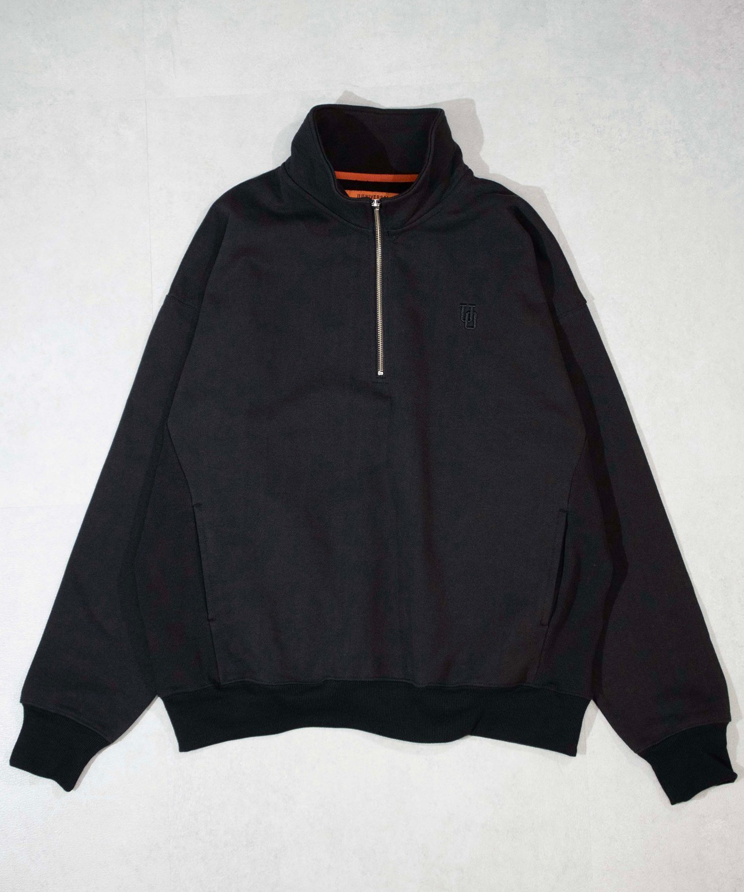 【ユニバーサル オーバーオール/UNIVERSAL OVERALL】のSWEAT HALF ZIP インテリア・キッズ・メンズ・レディースファッション・服の通販 founy(ファニー) 　ファッション　Fashion　レディースファッション　WOMEN　トップス・カットソー　Tops/Tshirt　パーカ　Sweats　スウェット　Sweat　ポケット　Pocket　ワーク　Work　定番　Standard　BLACK|ID: prp329100004163835 ipo3291000000028759841