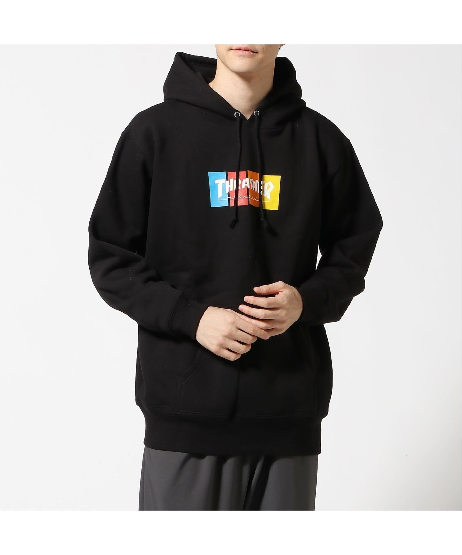 【その他のブランド/Other】のTHRASHER/4C BOX LOGO スウェット パーカ インテリア・キッズ・メンズ・レディースファッション・服の通販 founy(ファニー) 　ファッション　Fashion　レディースファッション　WOMEN　トップス・カットソー　Tops/Tshirt　パーカ　Sweats　スウェット　Sweat　スウェット　Sweat　BLACKB|ID: prp329100004163857 ipo3291000000028760000