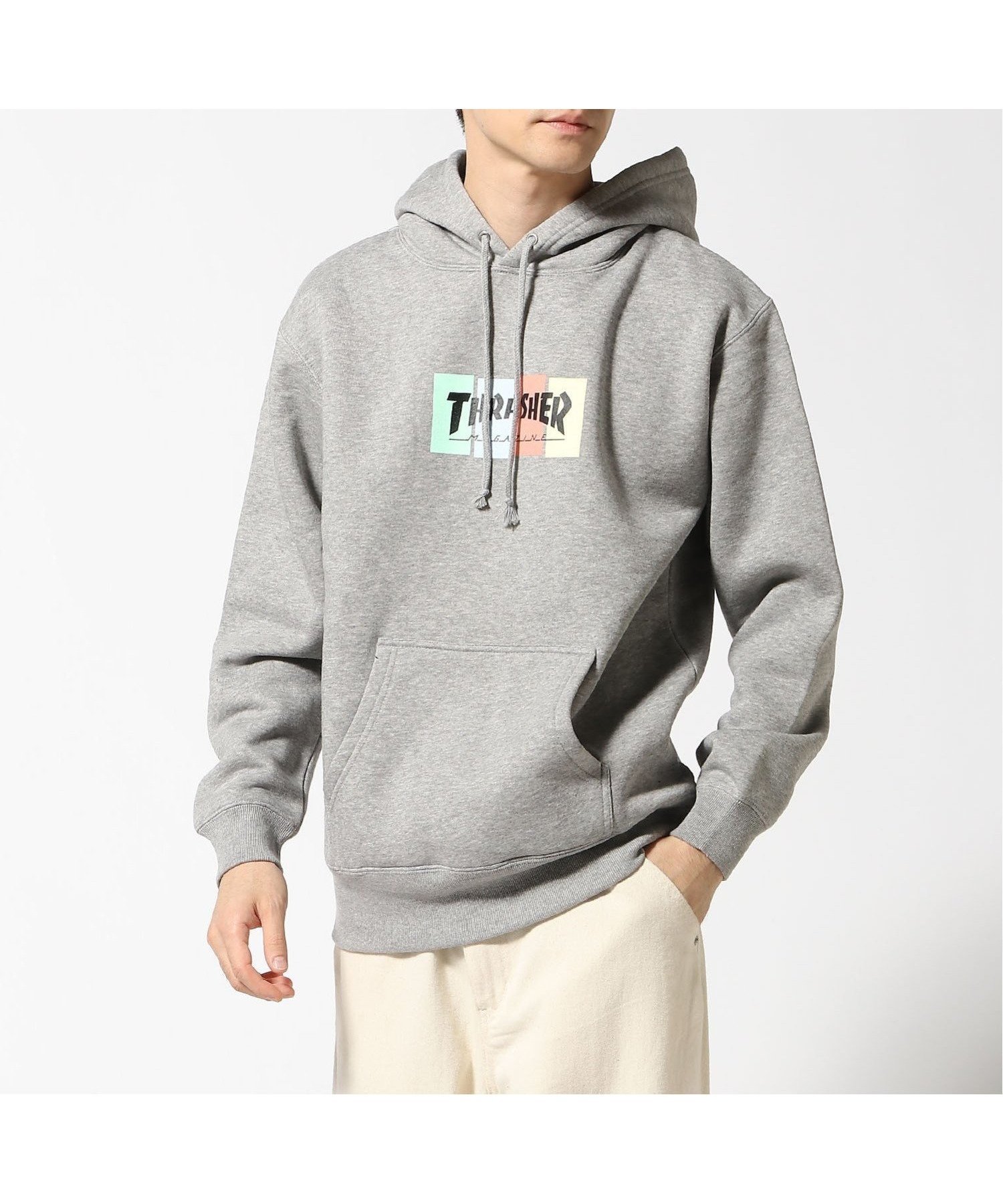 【その他のブランド/Other】のTHRASHER/4C BOX LOGO スウェット パーカ インテリア・キッズ・メンズ・レディースファッション・服の通販 founy(ファニー) 　ファッション　Fashion　レディースファッション　WOMEN　トップス・カットソー　Tops/Tshirt　パーカ　Sweats　スウェット　Sweat　スウェット　Sweat　GRAYA|ID: prp329100004163857 ipo3291000000028760002