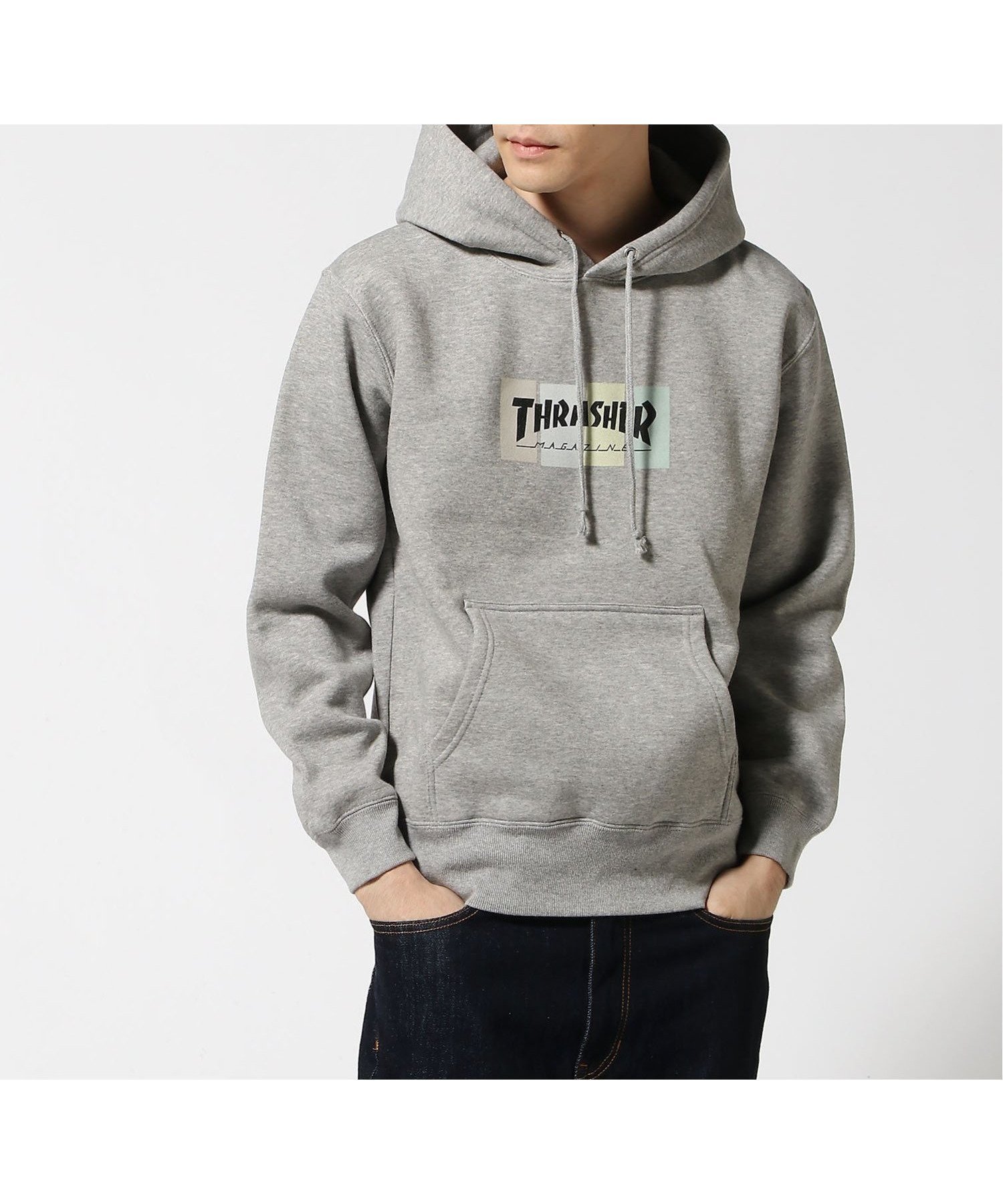 【その他のブランド/Other】のTHRASHER/4C BOX LOGO スウェット パーカ インテリア・キッズ・メンズ・レディースファッション・服の通販 founy(ファニー) 　ファッション　Fashion　レディースファッション　WOMEN　トップス・カットソー　Tops/Tshirt　パーカ　Sweats　スウェット　Sweat　スウェット　Sweat　GRAYB|ID: prp329100004163857 ipo3291000000028760004