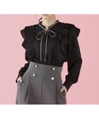 【その他のブランド/Other】の長袖プリーツラッフルフリルブラウス 人気、トレンドファッション・服の通販 founy(ファニー) ファッション Fashion レディースファッション WOMEN トップス・カットソー Tops/Tshirt シャツ/ブラウス Shirts/Blouses インナー Inner カーディガン Cardigan ジャケット Jacket フリル Frills プリーツ Pleats ラッフル Raffle リボン Ribbon 人気 Popularity 冬 Winter 長袖 Long Sleeve thumbnail ブラック|ID: prp329100004163876 ipo3291000000028760122