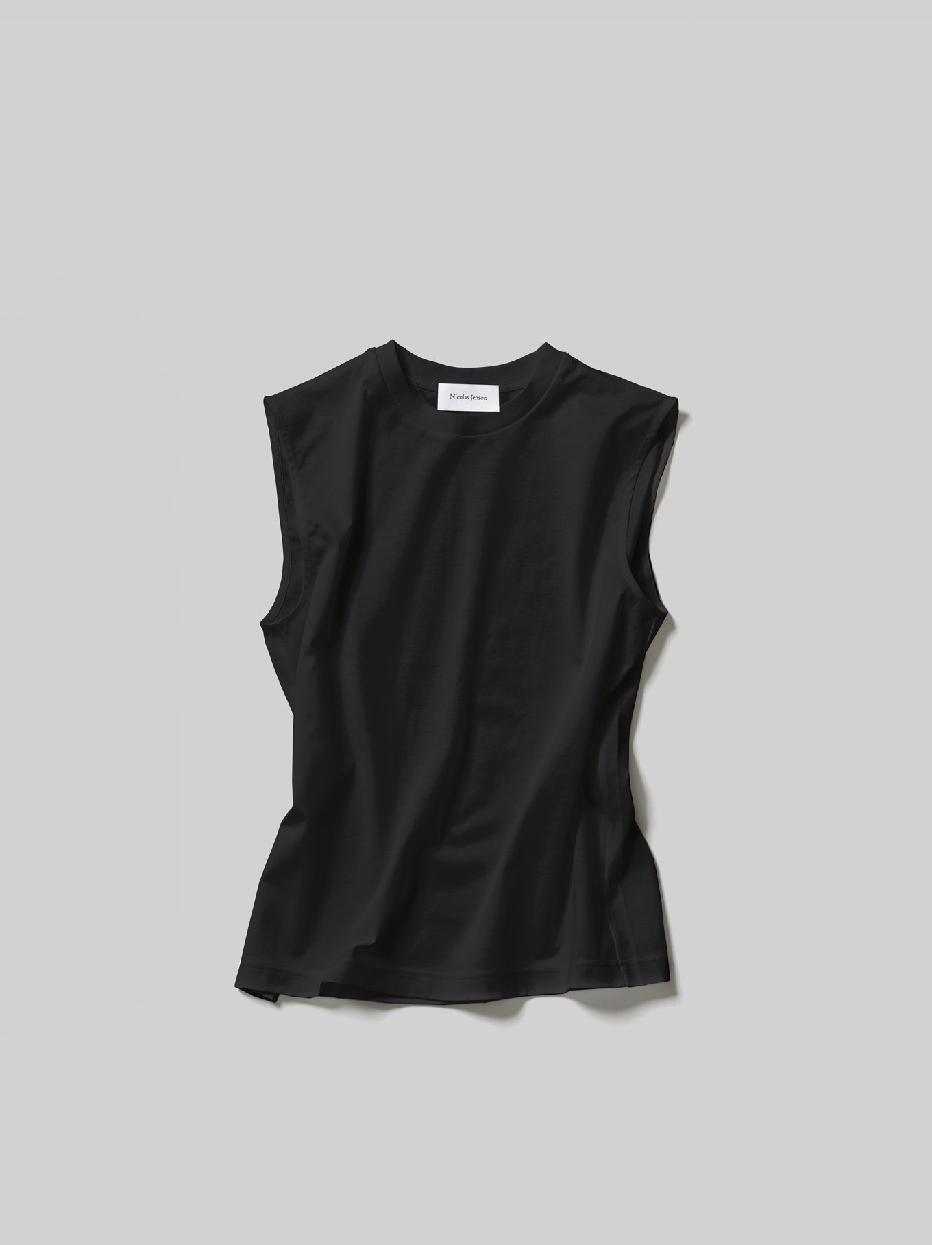 【その他のブランド/Other】のSleeveless インテリア・キッズ・メンズ・レディースファッション・服の通販 founy(ファニー) 　ファッション　Fashion　レディースファッション　WOMEN　トップス・カットソー　Tops/Tshirt　インナー　Inner　カットソー　Cut And Sew　シェイプ　Shape　ノースリーブ　No Sleeve　パターン　Pattern　フィット　Fit　ベーシック　Basic　レギュラー　Regular　BLACK|ID: prp329100004163913 ipo3291000000028760357