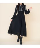 【レディアゼル/REDYAZEL】のバイカラーフリルワンピース 人気、トレンドファッション・服の通販 founy(ファニー) ファッション Fashion レディースファッション WOMEN ワンピース Dress クラシカル Classical シャーリング Shirring シューズ Shoes フリル Frills リボン Ribbon エレガント 上品 Elegant thumbnail ブラック|ID: prp329100004164250 ipo3291000000028770703