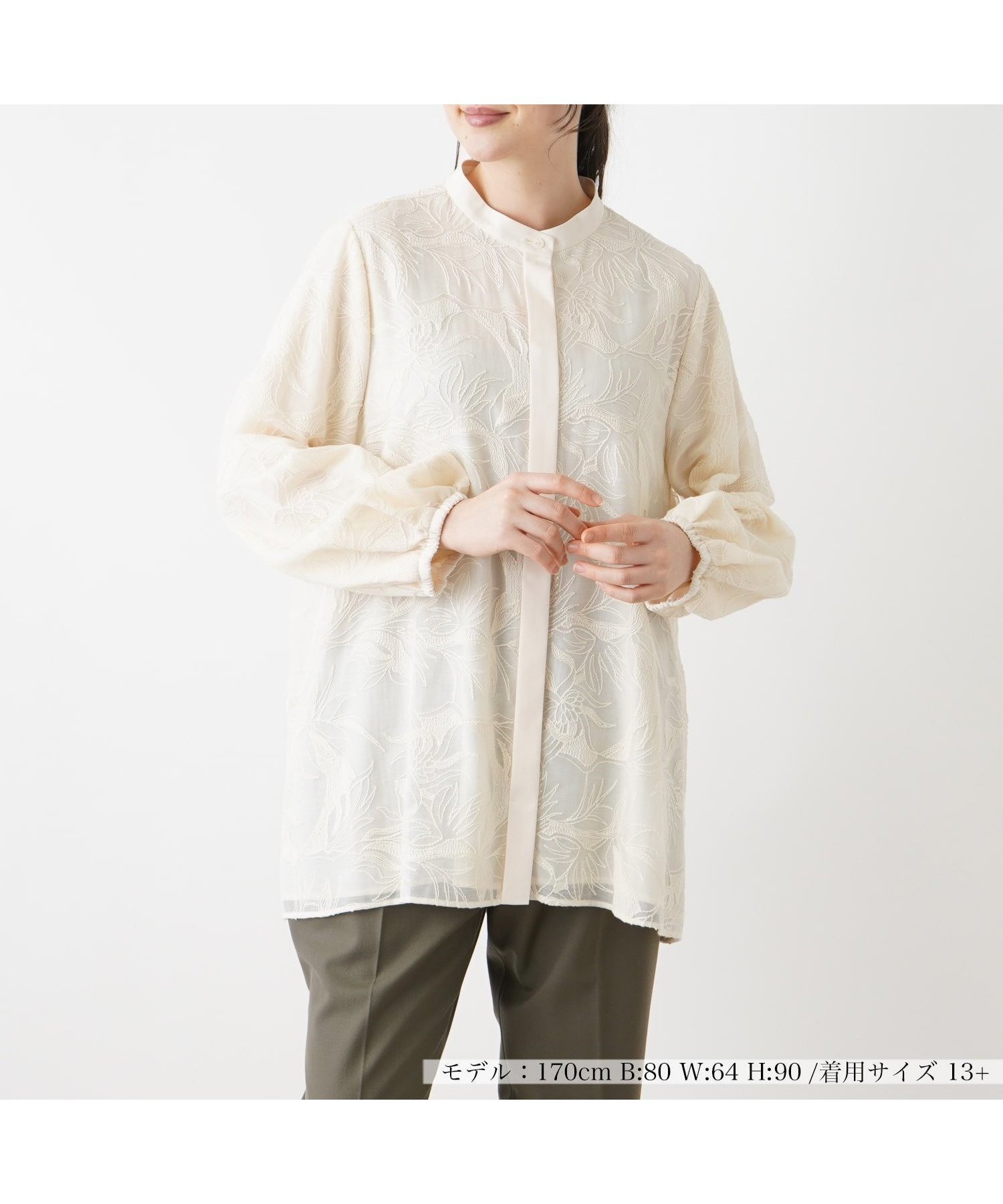 【レリアンプラスハウス/Leilian PLUS HOUSE】のレース仕立てブラウス 人気、トレンドファッション・服の通販 founy(ファニー) 　ファッション　Fashion　レディースファッション　WOMEN　トップス・カットソー　Tops/Tshirt　シャツ/ブラウス　Shirts/Blouses　フロント　Front　レース　Race　エレガント 上品　Elegant　 other-1|ID: prp329100004164257 ipo3291000000028770741