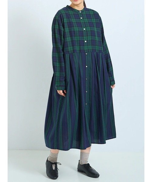 【その他のブランド/Other】のチェック×ストライプワンピース 人気、トレンドファッション・服の通販 founy(ファニー) 　ファッション　Fashion　レディースファッション　WOMEN　ワンピース　Dress　シンプル　Simple　ストライプ　Stripe　チェック　Check　フレア　Flare　モダン　Modern　 other-1|ID: prp329100004164272 ipo3291000000028770859