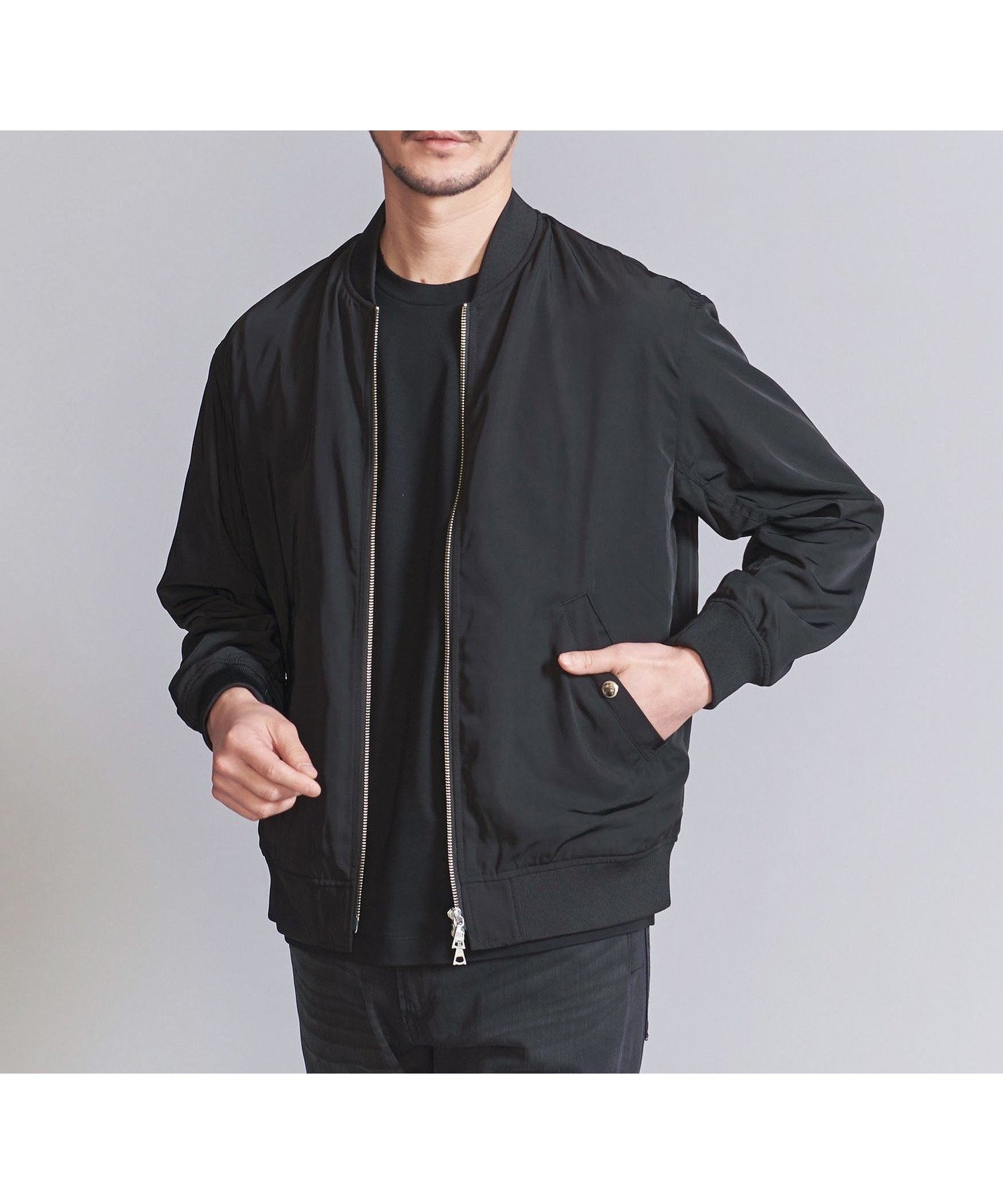 【ビューティ&ユース ユナイテッドアローズ/BEAUTY&YOUTH / UNITED ARROWS / MEN】の【WEB限定 WARDROBE SMART】ライト ツイル MA-1 ブルゾン 人気、トレンドファッション・服の通販 founy(ファニー) 　ファッション　Fashion　メンズファッション　MEN　インナー　Inner　秋　Autumn/Fall　シンプル　Simple　スマート　Smart　ダブル　Double　ツイル　Twill　定番　Standard　ファブリック　Fabric　ブルゾン　Blouson　ベーシック　Basic　ポケット　Pocket　半袖　Short Sleeve　ミリタリー　Military　おすすめ　Recommend　エレガント 上品　Elegant　 other-1|ID: prp329100004164281 ipo3291000000029023711