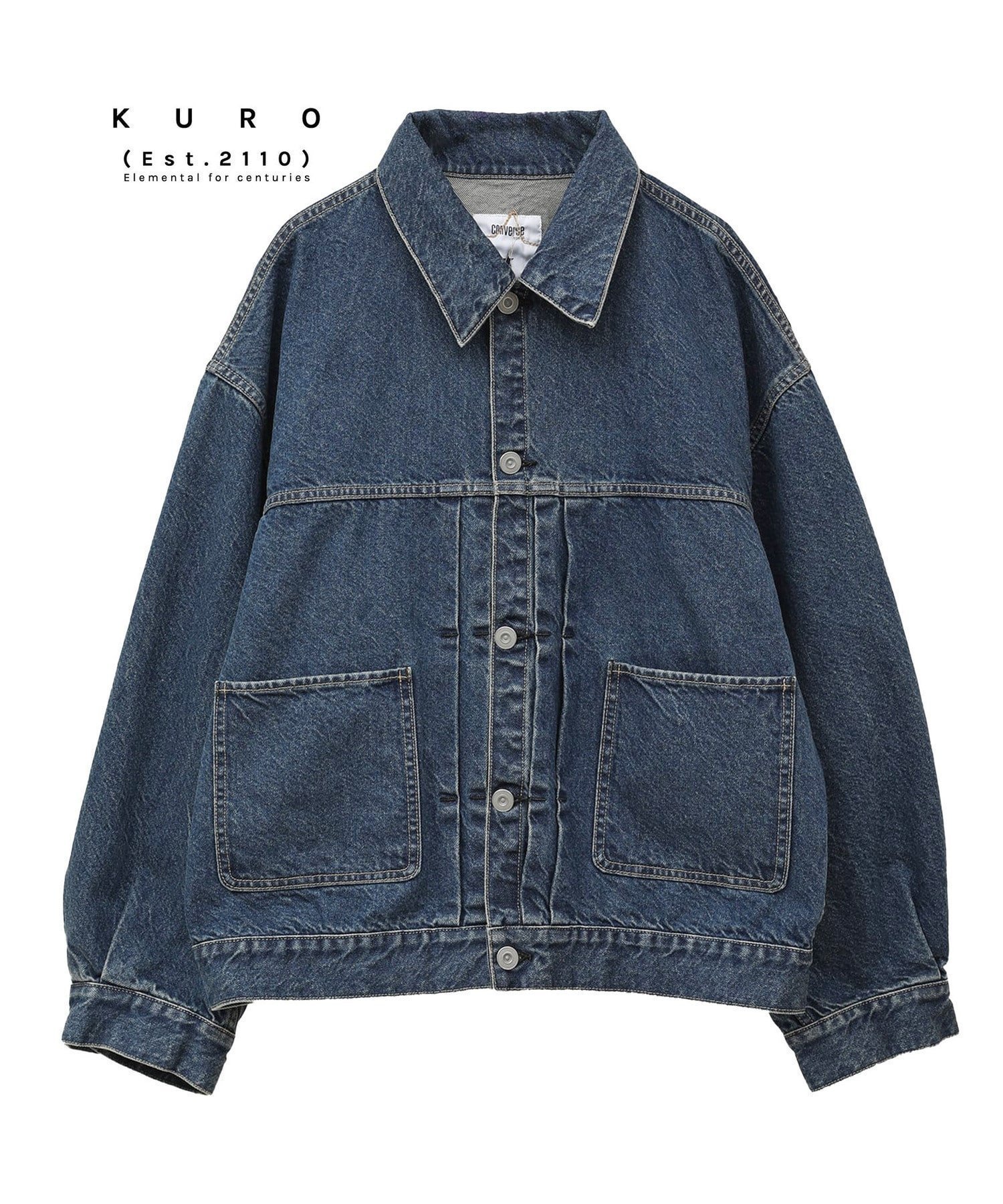 【コンバーストウキョウ/CONVERSE TOKYO】の【KURO】DENIM JACKET LIGHT INDIGO 人気、トレンドファッション・服の通販 founy(ファニー) 　ファッション　Fashion　レディースファッション　WOMEN　アウター　Coat Outerwear　ジャケット　Jackets　ジャケット　Jacket　デニム　Denim　バランス　Balance　ボックス　Box　ポケット　Pocket　ワイド　Wide　人気　Popularity　別注　Special Order　定番　Standard　日本製　Made In Japan　 other-1|ID: prp329100004164331 ipo3291000000028771487