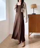 【ナイスクラップ/NICE CLAUP】の【2枚セット】ドロストワンピース 人気、トレンドファッション・服の通販 founy(ファニー) ファッション Fashion レディースファッション WOMEN ワンピース Dress 2024年 2024 2024-2025秋冬・A/W Aw/Autumn/Winter/Fw/Fall/2024-2025 おすすめ Recommend カーディガン Cardigan キャミワンピース Cami Dress クロップド Cropped デニム Denim トレンド Trend ペチコート Petticoat ミニスカート Mini Skirt thumbnail ブラウン|ID: prp329100004164432 ipo3291000000028772220