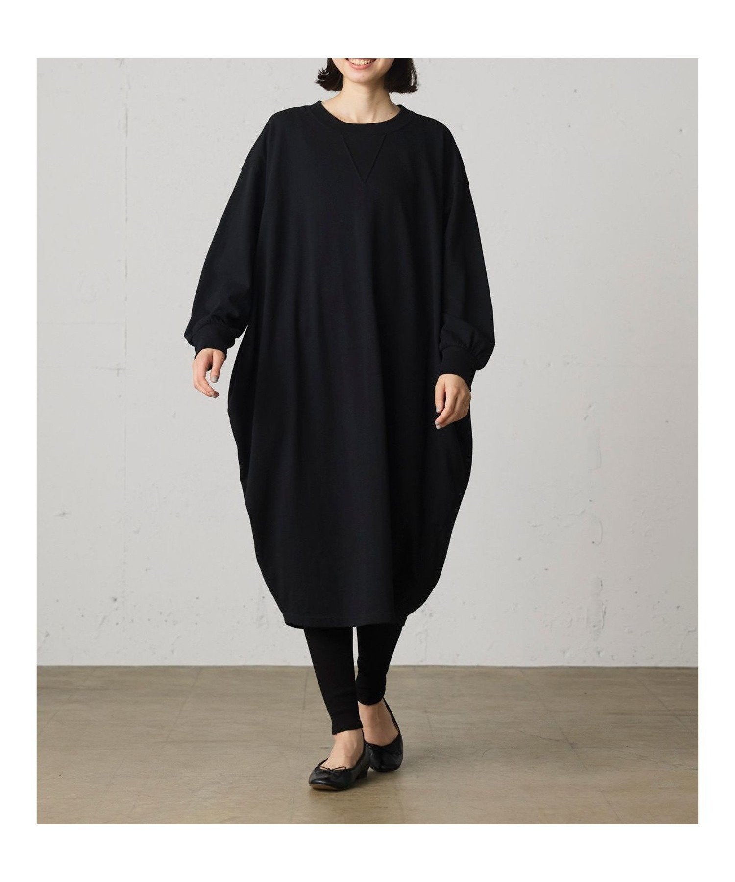 【マーコート/MARcourt】のMidiUmi コクーンワンピース 人気、トレンドファッション・服の通販 founy(ファニー) 　ファッション　Fashion　レディースファッション　WOMEN　ワンピース　Dress　コクーン　Cocoon　シルケット　Mercerization　スウェット　Sweat　フィット　Fit　ポケット　Pocket　無地　Plain Color　長袖　Long Sleeve　 other-1|ID: prp329100004164438 ipo3291000000028772267