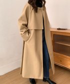 【バナーバレット/Banner Barrett】のノーカラーケープロングコート 人気、トレンドファッション・服の通販 founy(ファニー) ファッション Fashion レディースファッション WOMEN アウター Coat Outerwear コート Coats インナー Inner スウェット Sweat メルトン Melton ロング Long エレガント 上品 Elegant thumbnail ベージュ|ID: prp329100004164449 ipo3291000000028772328