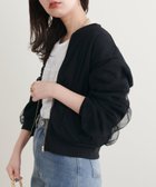 【ナチュラルクチュール/natural couture】のサカリバ×チュールレイヤードブルゾン 人気、トレンドファッション・服の通販 founy(ファニー) ファッション Fashion レディースファッション WOMEN アウター Coat Outerwear ブルゾン Blouson/Jackets 2024年 2024 2024-2025秋冬・A/W Aw/Autumn/Winter/Fw/Fall/2024-2025 チュール Tulle デニム Denim ブルゾン Blouson ポケット Pocket エレガント 上品 Elegant thumbnail ブラック|ID: prp329100004164494 ipo3291000000028772507