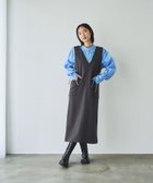 【コーエン/COEN】のREVERSEWARMVネックジャンパースカート 人気、トレンドファッション・服の通販 founy(ファニー) ファッション Fashion レディースファッション WOMEN スカート Skirt A/W・秋冬 Aw・Autumn/Winter・Fw・Fall-Winter おすすめ Recommend なめらか Smooth インナー Inner シンプル Simple タートルネック Turtleneck トレンド Trend フリル Frills ベロア Velor ポケット Pocket thumbnail DK.GRAY|ID: prp329100004164499 ipo3291000000028772525