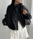 【ナイスクラップ/NICE CLAUP】のフェイクレザーショートジャケット 人気、トレンドファッション・服の通販 founy(ファニー) ファッション Fashion レディースファッション WOMEN アウター Coat Outerwear ジャケット Jackets 2024年 2024 2024-2025秋冬・A/W Aw/Autumn/Winter/Fw/Fall/2024-2025 おすすめ Recommend ショート Short ジャケット Jacket スタンド Stand スピンドル Spindle フェイクレザー Faux Leather 夏 Summer 秋 Autumn/Fall thumbnail ブラック|ID: prp329100004164500 ipo3291000000028772529