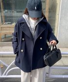 【その他のブランド/Other】のウール混ミドル丈Pコート 人気、トレンドファッション・服の通販 founy(ファニー) ファッション Fashion レディースファッション WOMEN アウター Coat Outerwear コート Coats Pコート Pea Coats 2024年 2024 2024-2025秋冬・A/W Aw/Autumn/Winter/Fw/Fall/2024-2025 ジャケット Jacket スタンド Stand トレンド Trend ミドル Middle エレガント 上品 Elegant 人気 Popularity thumbnail ダークネイビー|ID: prp329100004165488 ipo3291000000028788155