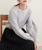 【ナチュラルクチュール/natural couture】の衿ぐり刺繍スカラップニット グレー|ID: prp329100004165611 ipo3291000000029202283