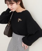 【ナチュラルクチュール/natural couture】の衿ぐり刺繍スカラップニット ブラック|ID: prp329100004165611 ipo3291000000029202284