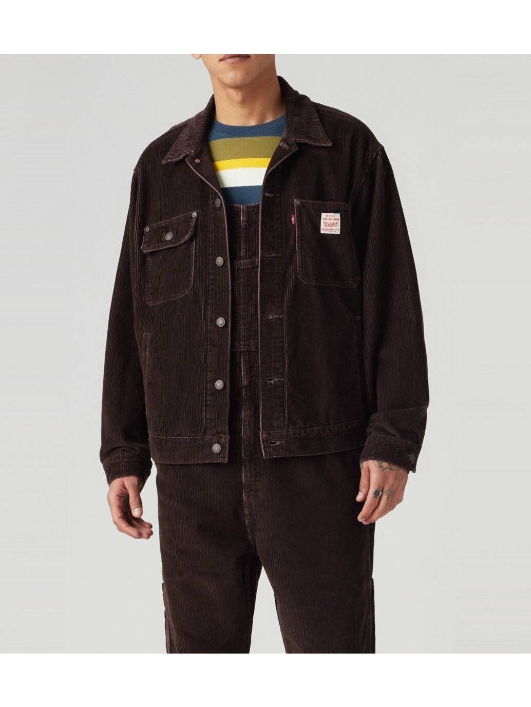 【リーバイス/Levis / MEN】のWORKWEAR SUNRISE トラッカージャケット ブラウン BLACK COFFEE 人気、トレンドファッション・服の通販 founy(ファニー) 　ファッション　Fashion　メンズファッション　MEN　キャンバス　Canvas　コレクション　Collection　ジーンズ　Jeans　ストレッチ　Stretch　デニム　Denim　ポケット　Pocket　ループ　Loop　ワーク　Work　 other-1|ID: prp329100004165874 ipo3291000000028793857