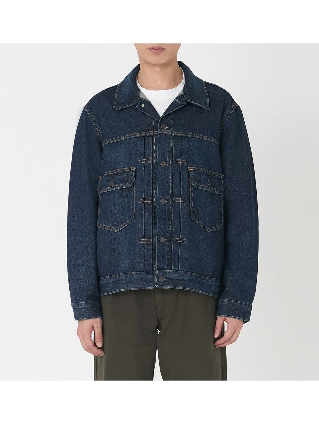 【リーバイス/Levis / MEN】のTYPE II トラッカージャケット ダークインディゴ OAHE TIDES 人気、トレンドファッション・服の通販 founy(ファニー) 　ファッション　Fashion　メンズファッション　MEN　ジャケット　Jacket　フィット　Fit　フラップ　Flap　プリーツ　Pleats　ポケット　Pocket　リラックス　Relax　ヴィンテージ　Vintage　 other-1|ID: prp329100004165875 ipo3291000000028793861